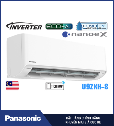 Điều hòa Panasonic 9.000BTU 1 chiều inverter U9ZKH-8