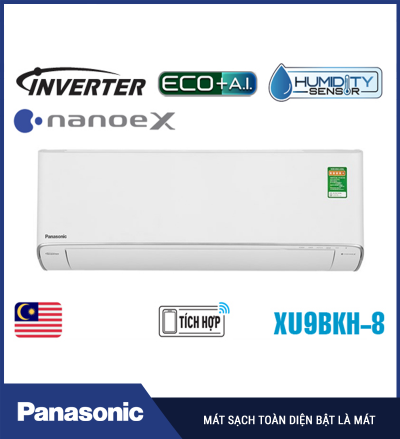 Điều hòa Panasonic 9000BTU 1 chiều inverter cao cấp XU9BKH-8