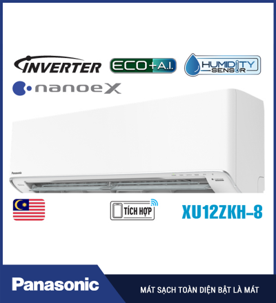Điều hòa Panasonic inverter 1 chiều 12.000BTU XU12ZKH-8